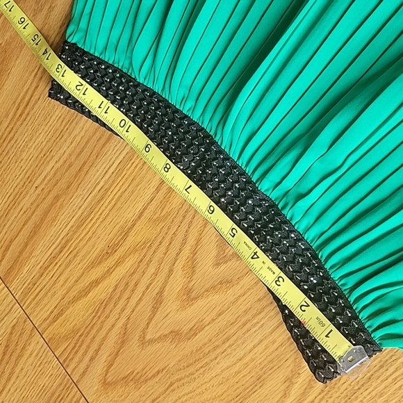 Jon & anna midi pleated skirt size large color green - Picture 8 of 11